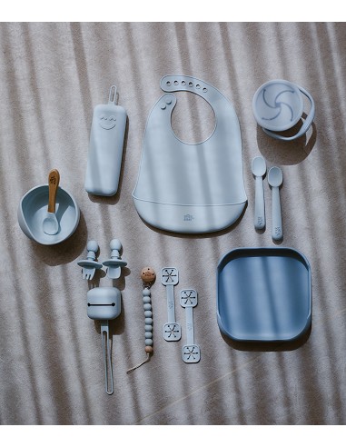 Set Cubiertos Aprendizaje  de Silicona Azul...