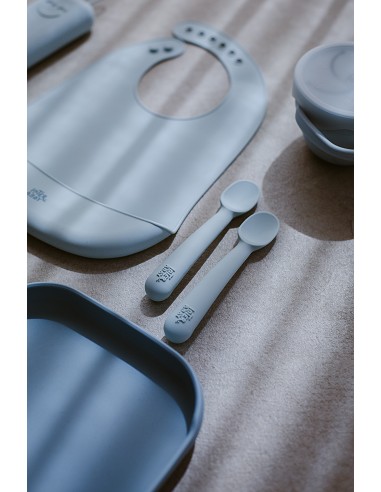 Set Cubiertos Aprendizaje  de Silicona Azul...