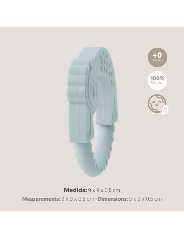 Mordedor  de Silicona Azul Grisaceo