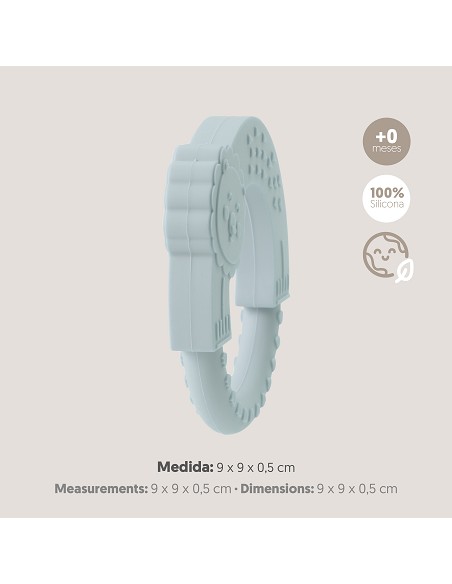 Mordedor  de Silicona Azul Grisaceo