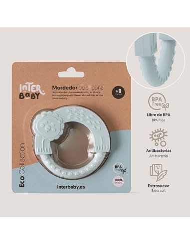 Mordedor  de Silicona Azul Grisaceo