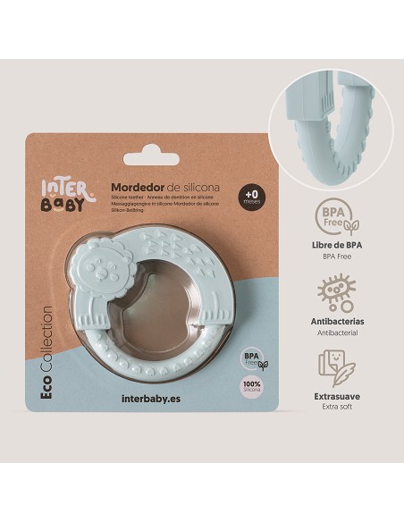 Mordedor  de Silicona Azul Grisaceo