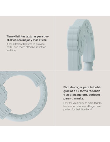 Mordedor  de Silicona Azul Grisaceo