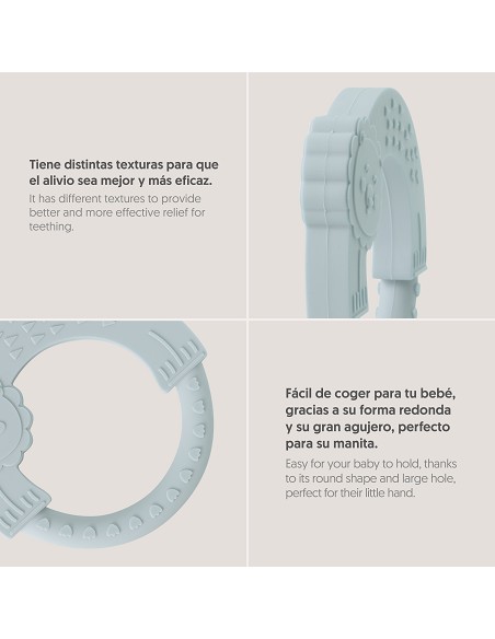 Mordedor  de Silicona Azul Grisaceo