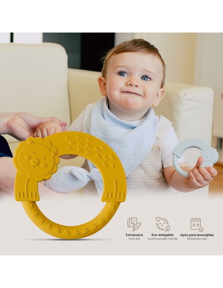 Mordedor  de Silicona Ocre Tierra