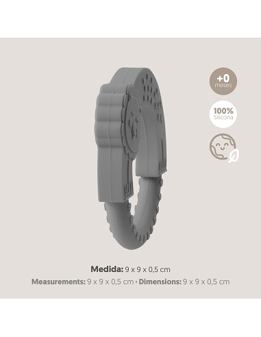 Mordedor  de Silicona Gris Petroleo