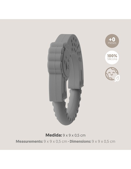 Mordedor  de Silicona Gris Petroleo