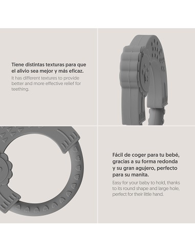 Mordedor  de Silicona Gris Petroleo