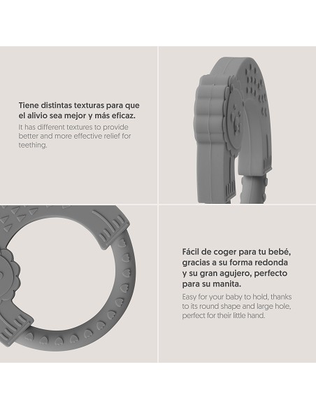 Mordedor  de Silicona Gris Petroleo