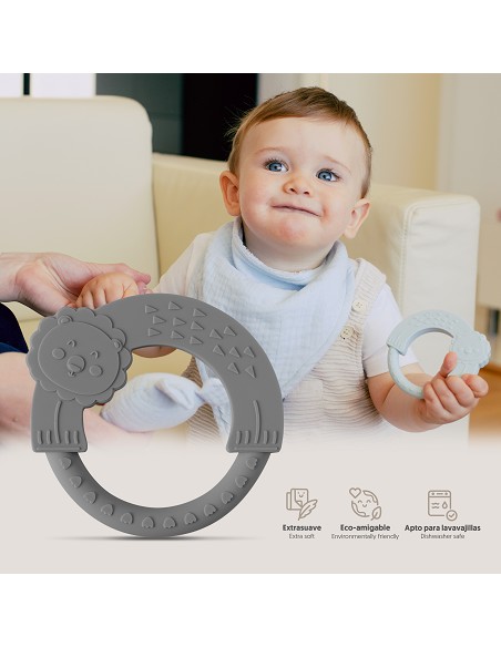 Mordedor  de Silicona Gris Petroleo