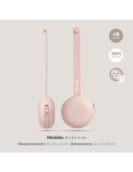 Portachupete Para Chupete Silicona Rosa