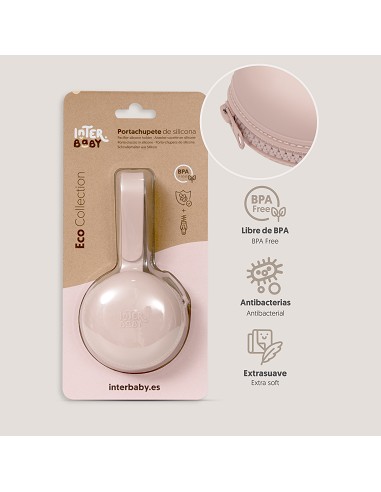 Portachupete Para Chupete Silicona Rosa