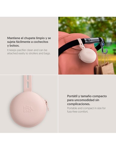 Portachupete Para Chupete Silicona Rosa