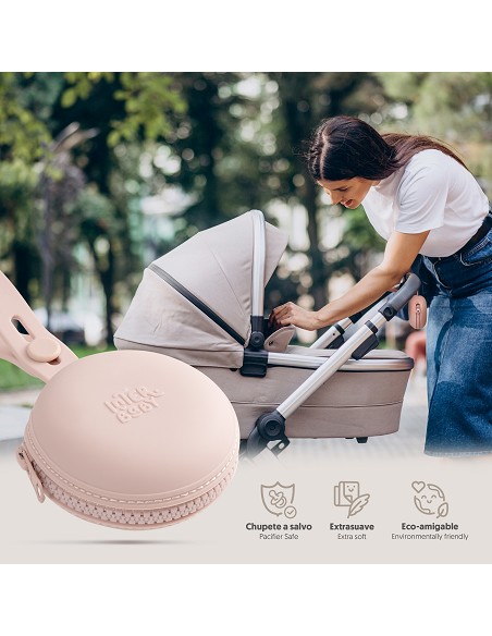 Portachupete Para Chupete Silicona Rosa