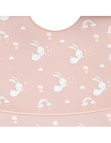 Babero Silicona Estampaddo Modelo Conejitos...