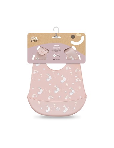 Babero Silicona Estampaddo Modelo Conejitos...