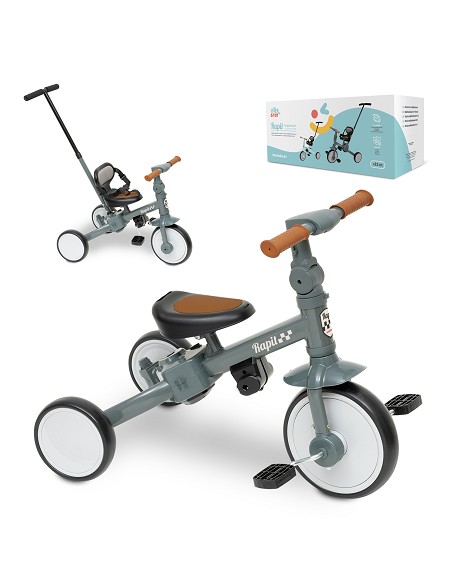 Triciclo Infantil Modelo Rapit Gris