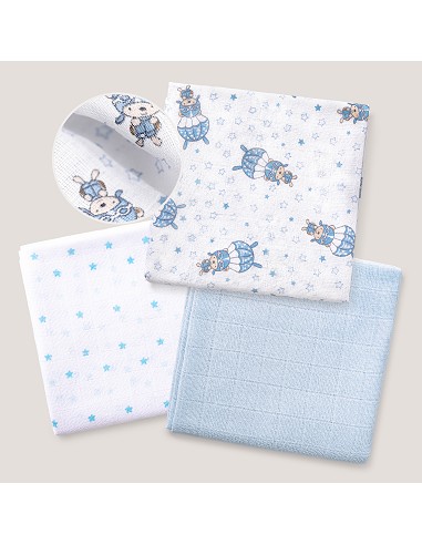 Gasas 80X80 Mod Paracaidista Pack 3 Azul