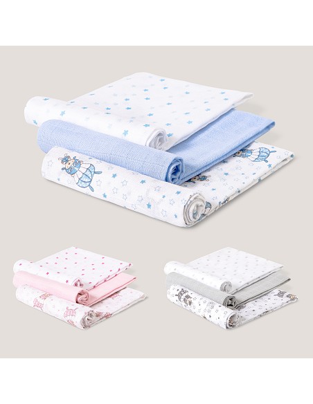 Gasas 80X80 Mod Paracaidista Pack 3 Azul