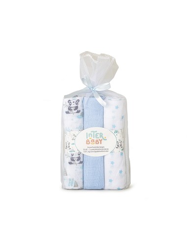 Gasas 80X80 Mod Panda Pack 3 Azul