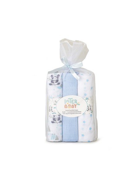 Gasas 80X80 Mod Panda Pack 3 Azul