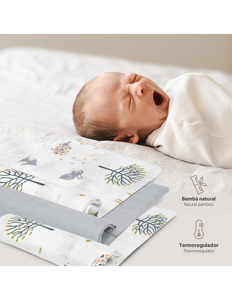 Gasas Bambu 55X70 Mod Fox Pack 3 Gris