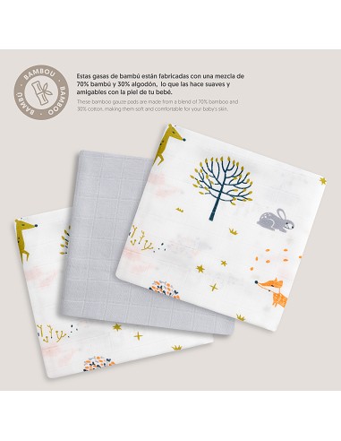 Gasas Bambu 55X70 Mod Fox Pack 3 Gris
