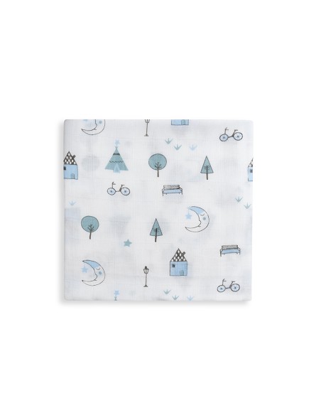 Gasas Bambu 55X70 Mod Moon Pack 3 Azul