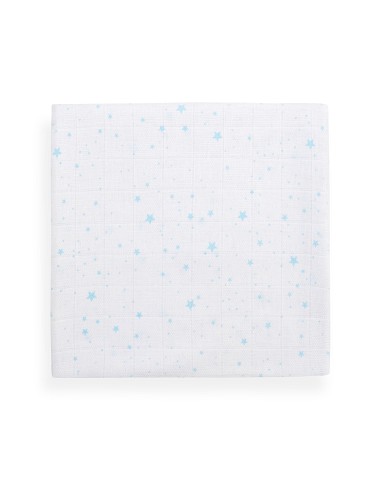 Gasas 80X80 Pack3 Modelo Conejitos Estrellas Azul