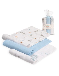 Gasas 80X80 Pack3 Modelo Forest Jungla Azul