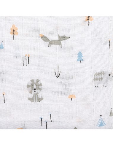 Gasas 80X80 Pack3 Modelo Forest Jungla Azul