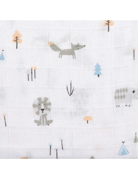 Gasas 80X80 Pack3 Modelo Forest Jungla Azul