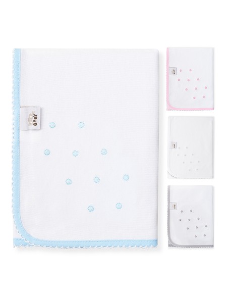 Gasa Bordada Mod Bodoque Azul