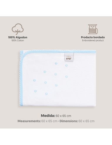 Gasa Bordada Mod Bodoque Azul