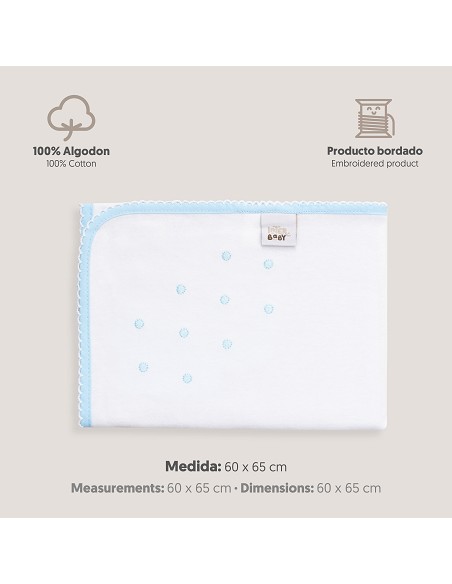 Gasa Bordada Mod Bodoque Azul