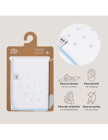 Gasa Bordada Mod Bodoque Azul