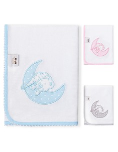 Gasa Bordada Mod Sleep Azul