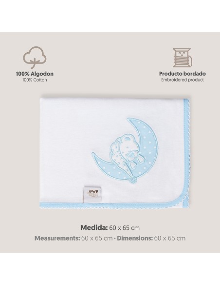 Gasa Bordada Mod Sleep Azul