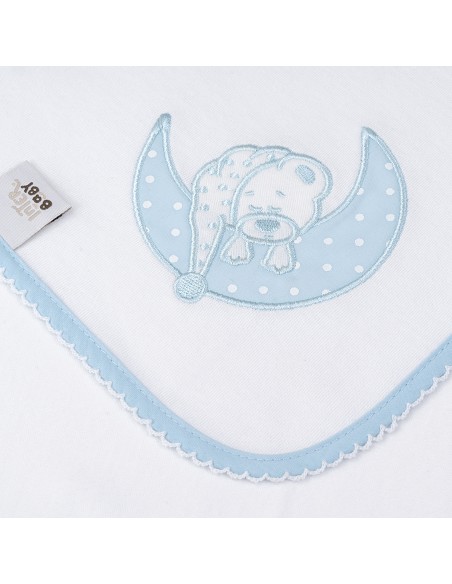 Gasa Bordada Mod Sleep Azul