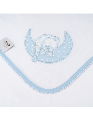 Gasa Bordada Mod Sleep Azul