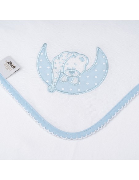 Gasa Bordada Mod Sleep Azul