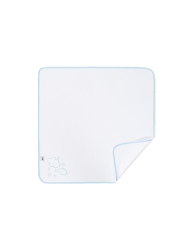 Gasa Bordada Mod Nubes Azul