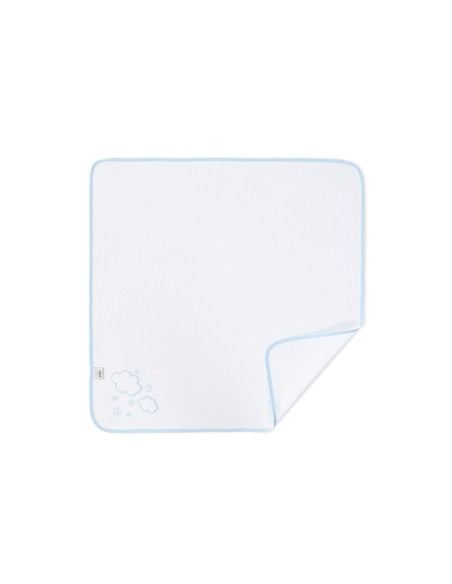 Gasa Bordada Mod Nubes Azul