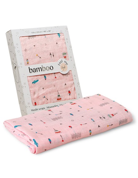 Muselina 1. 20 X1. 20 Mod Cabaña Rosa