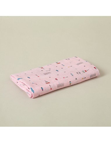 Muselina 1. 20 X1. 20 Mod Cabaña Rosa