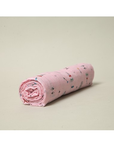 Muselina 1. 20 X1. 20 Mod Cabaña Rosa