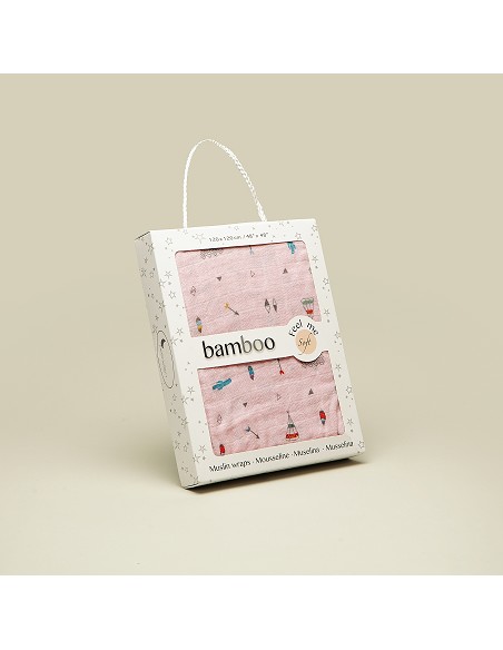 Muselina 1. 20 X1. 20 Mod Cabaña Rosa