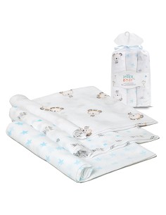 Gasa 80X80  Pack 3 Azul