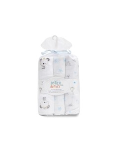 Gasa 80X80  Pack 3 con Percha Azul