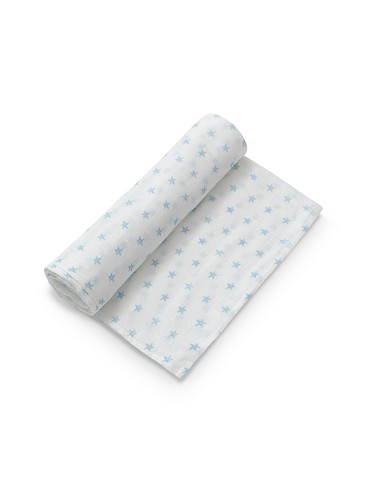 Muselina 1. 20 x 1. 20  Mod Star Bco/Azul